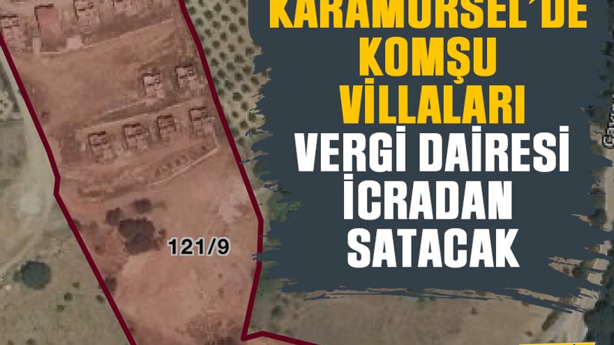 Karamürsel’de komşu villaları vergi dairesi icradan satacak