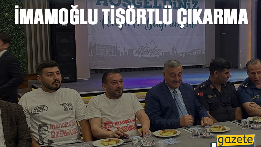 CHP’lilerden kent bayramlaşmasına İmamoğlu tişörtlü çıkarma