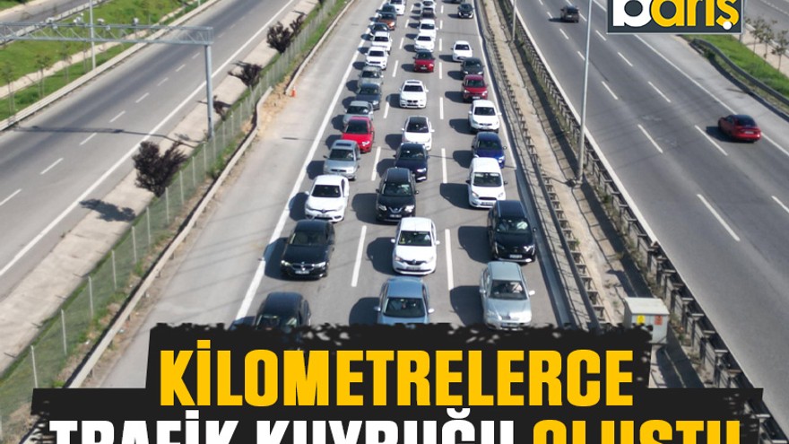Kocaeli geçişinde kurban Bayramı dönüşünde kilometrelerce trafik kuyruğu oluştu