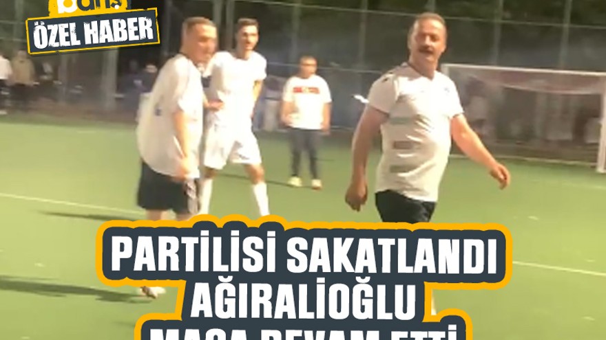 Partilisi sakatlandı Ağıralioğlu maça devam etti