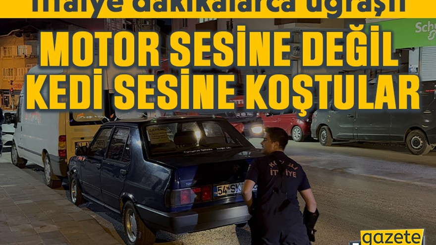 Motor sesine değil, kedi sesine koştular: İtfaiye dakikalarca uğraştı