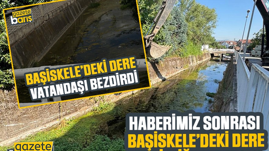 Haberimiz sonrası Başiskele’deki dere temizliğe kavuştu