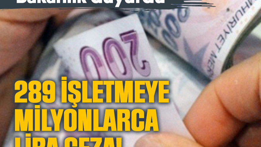 Bakanlık duyurdu: 289 işletmeye milyonlarca lira ceza!