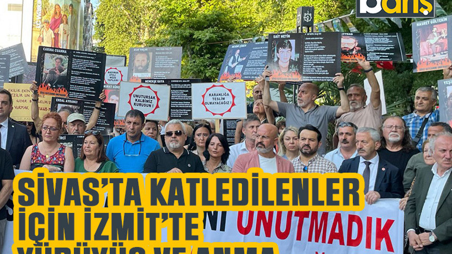Sivas’ta katledilenler için İzmit’te yürüyüş ve anma