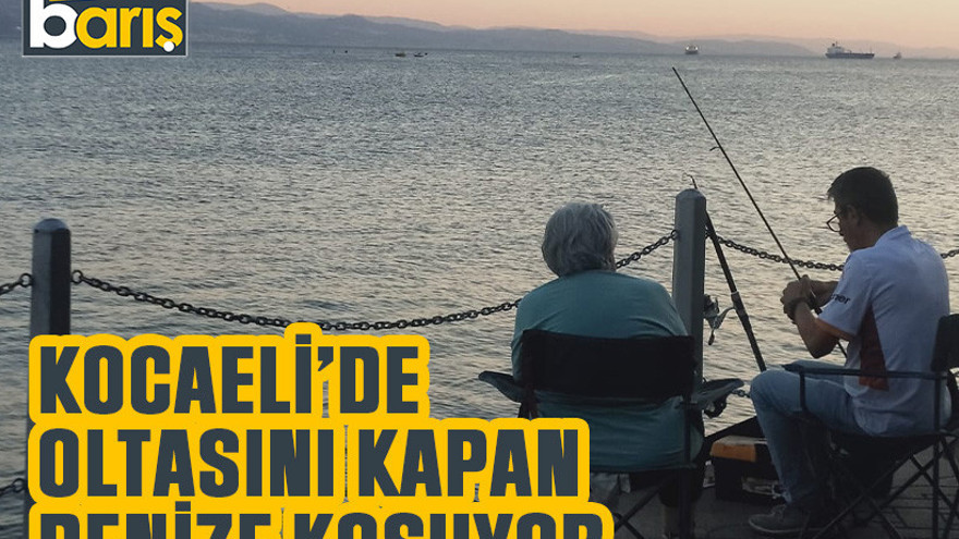 Kocaeli’de oltasını kapan denize koşuyor