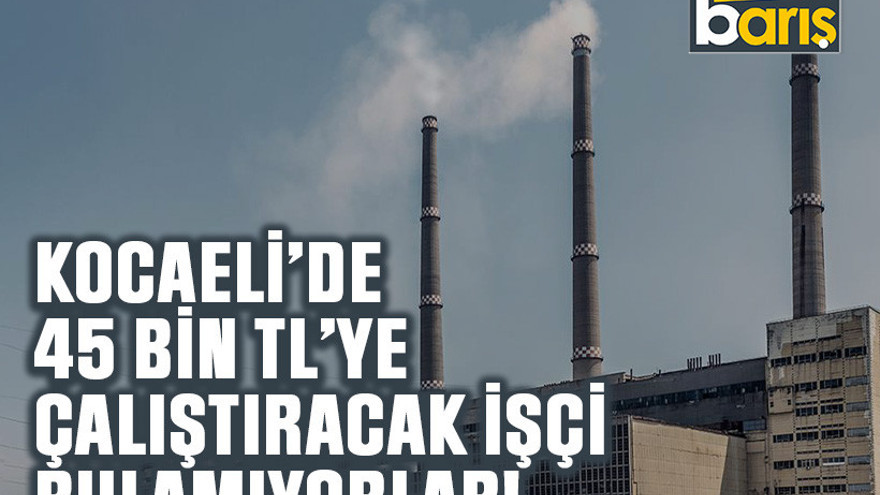 Kocaeli’de 45 bin TL’ye çalıştıracak işçi bulamıyorlar!