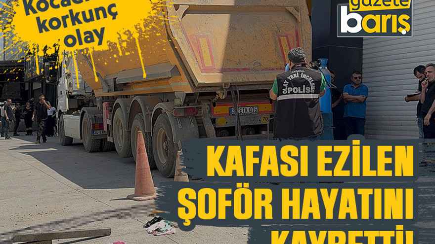Kocaeli'de korkunç olay: Kafası ezilen şoför hayatını kaybetti!