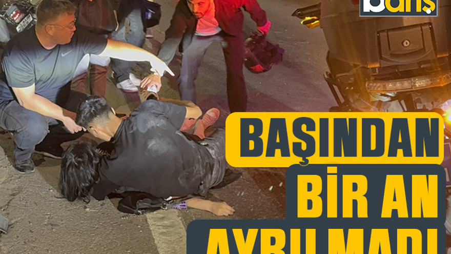 Kocaeli’de korkutan kaza, Başından bir an ayrılmadı