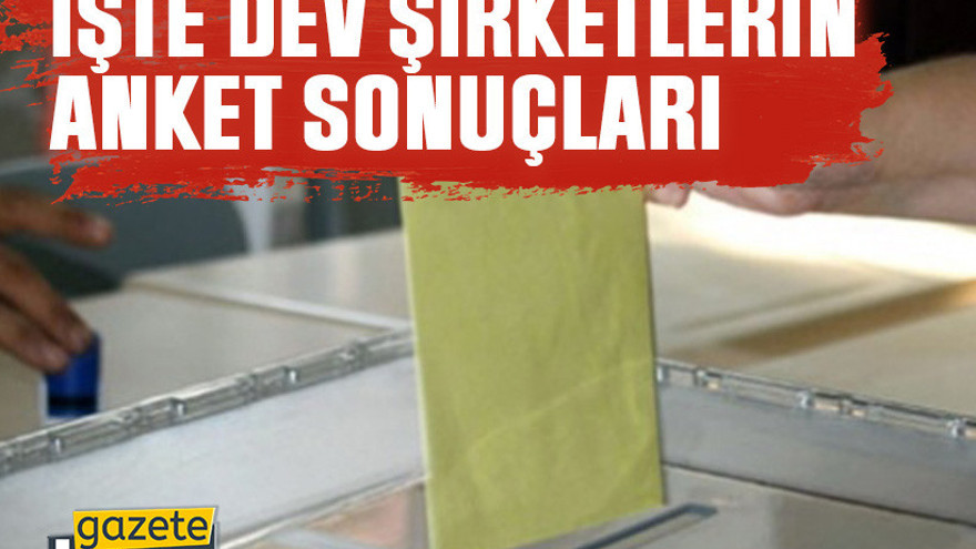 İşte dev şirketlerin anket sonuçları