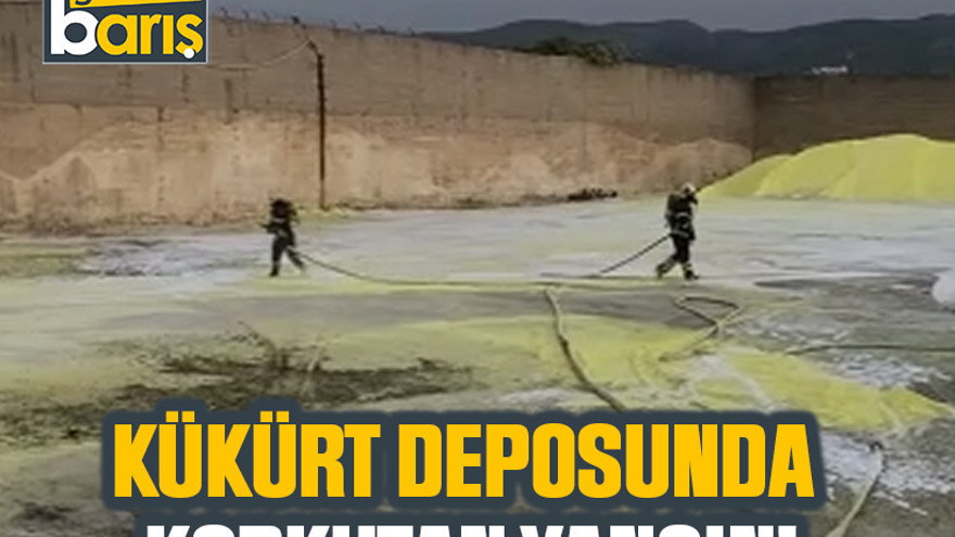 Kocaeli'de kükürt deposunda korkutan yangın!