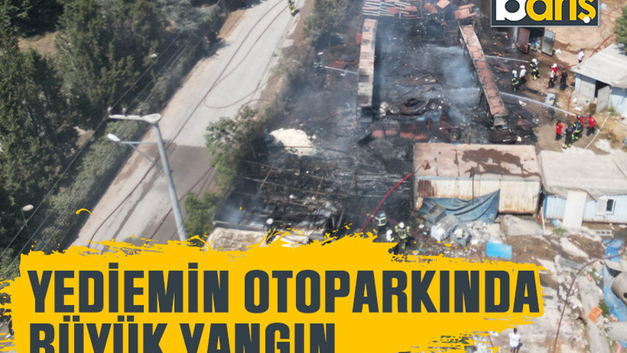 Gebze yediemin otoparkında yangın