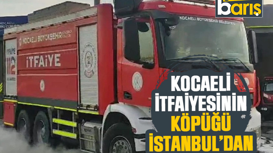 Kocaeli itfaiyesinin köpüğü İstanbul'dan
