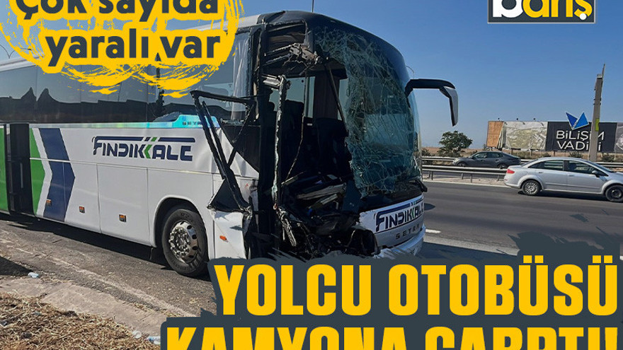 Kocaeli'de yolcu otobüsü kamyona çarptı! Çok sayıda yaralı var