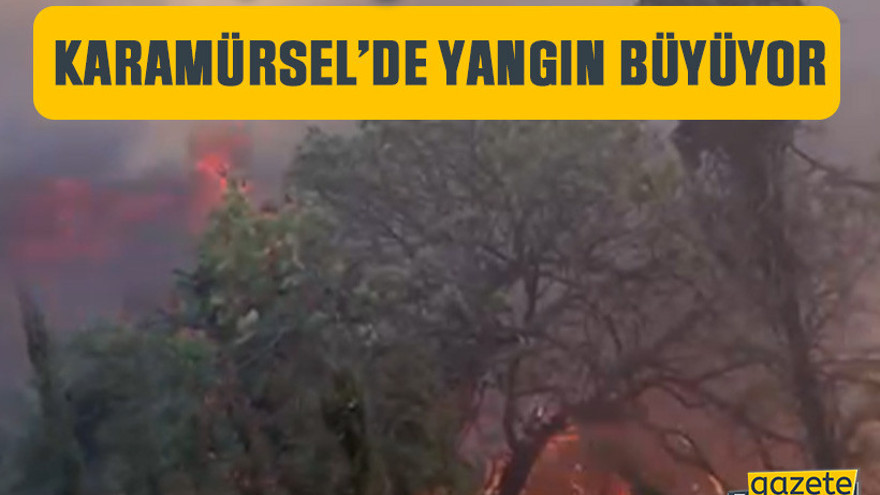 Karamürsel’de yangın büyüyor. İşte o görüntüler