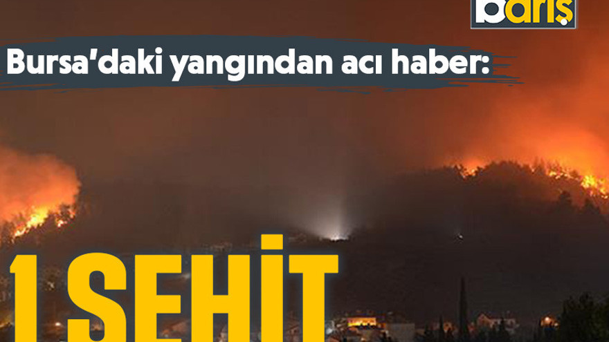 Bursa'daki yangından acı haber: 1 şehit