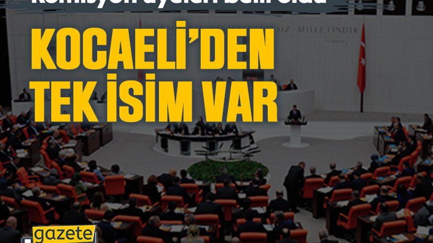 Komisyon üyeleri belli oldu, Kocaeli’den tek isim var