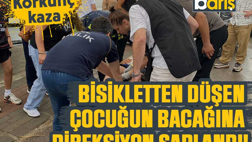 Kocaeli'de korkunç kaza: Bisikletten düşen çocuğun bacağına direksiyon saplandı!