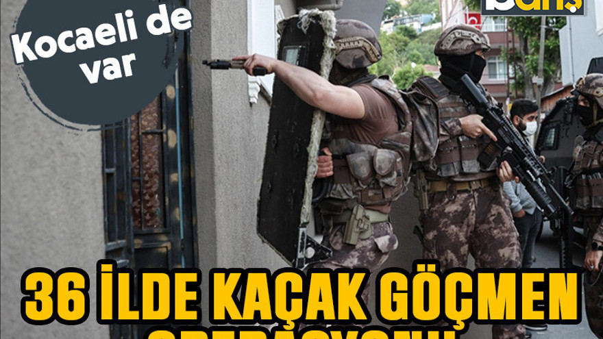 36 ilde kaçak göçmen operasyonu. Kocaeli de var