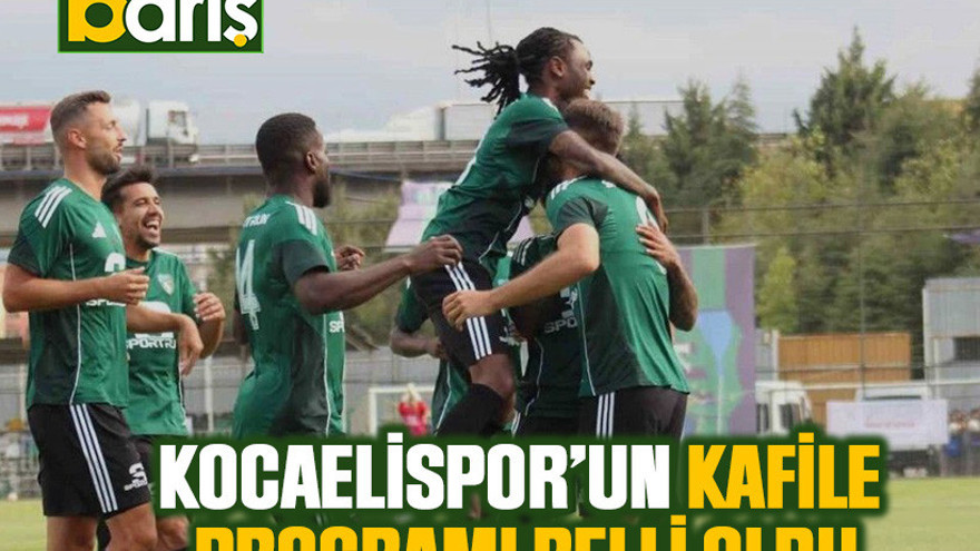 Kocaelispor’un kafile programı belli oldu