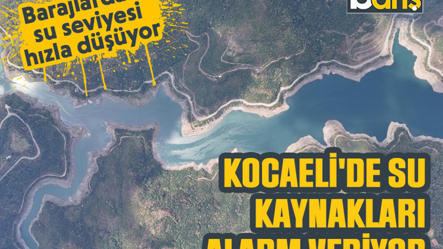 Kocaeli'de su kaynakları alarm veriyor, Barajlardaki su seviyesi hızla düşüyor