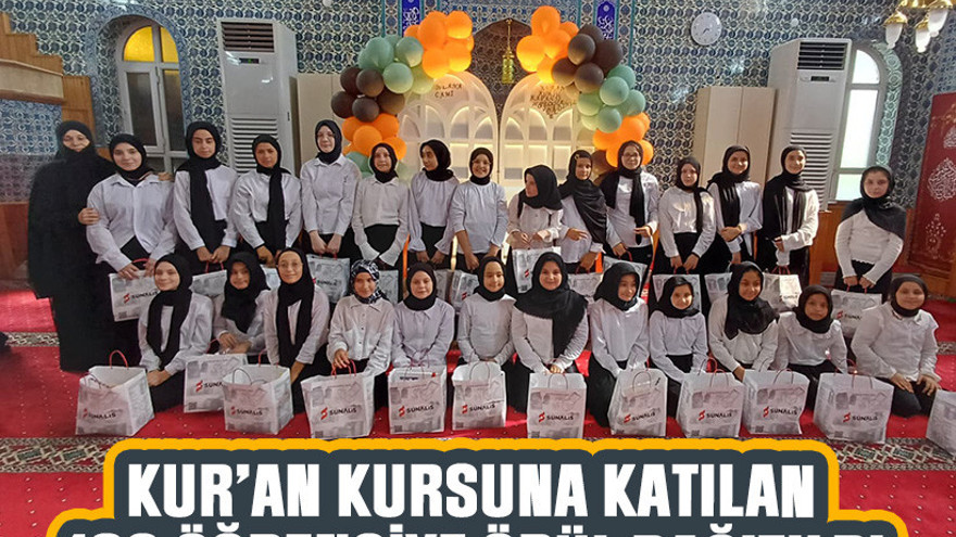 Kur’an kursuna katılan 160 öğrenciye ödül dağıtıldı