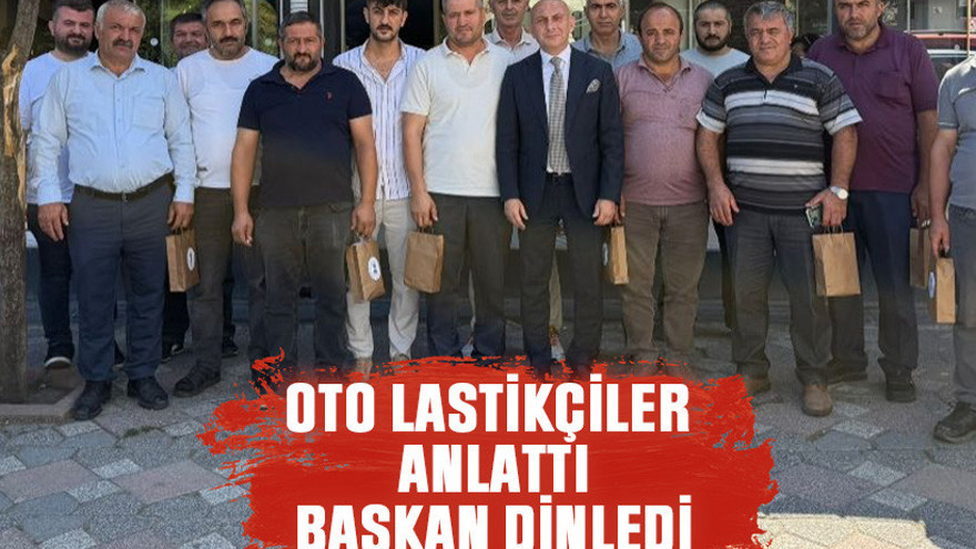 Gebze'de oto lastikçiler anlattı başkanları dinledi