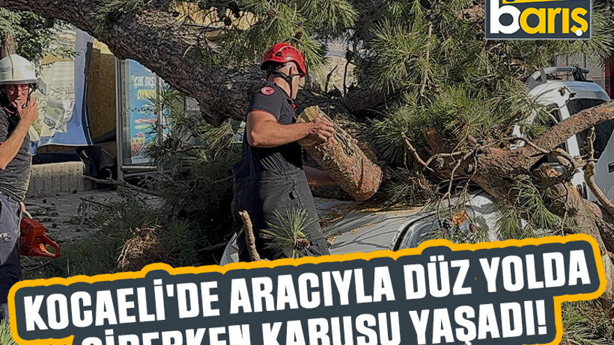 Kocaeli'de aracıyla düz yolda giderken kabusu yaşadı!