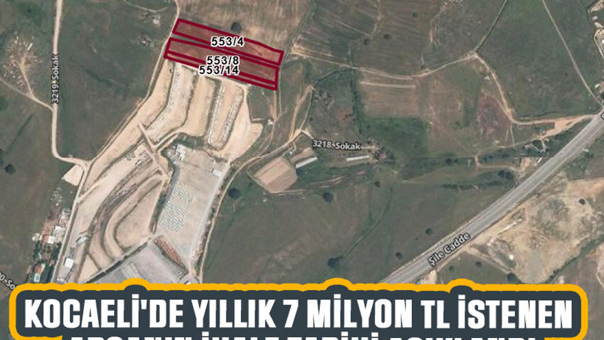 Kocaeli'de yıllık 7 milyon TL istenen arsanın ihale tarihi açıklandı