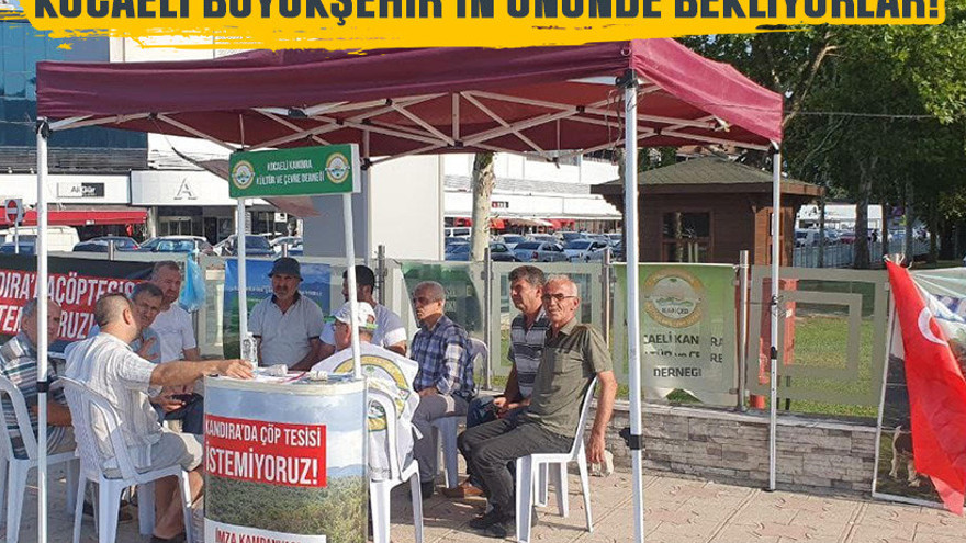 Kocaeli Büyükşehir'in önünde bekliyorlar!