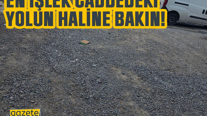 En işlek caddedeki yolun haline bakın!