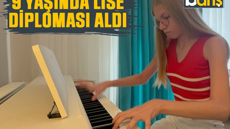Çayırovalı Aylin 9 yaşında lise diploması aldı