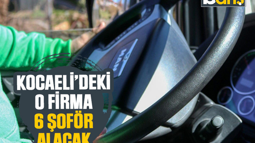 Kocaeli'deki o firma 6 şoför alacak