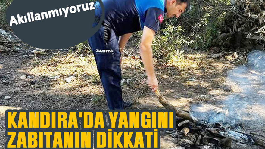 Akıllanmıyoruz! Kandıra'da yangını zabıtanın dikkati engelledi
