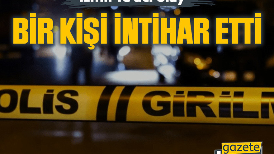 İzmit’te acı olay: Bir kişi intihar etti
