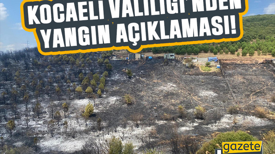 Kocaeli Valiliği’nden yangın açıklaması!