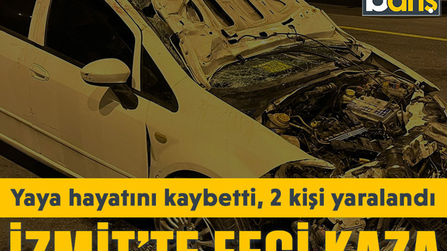 İzmit’te feci kaza: Yaya hayatını kaybetti, 2 kişi yaralandı