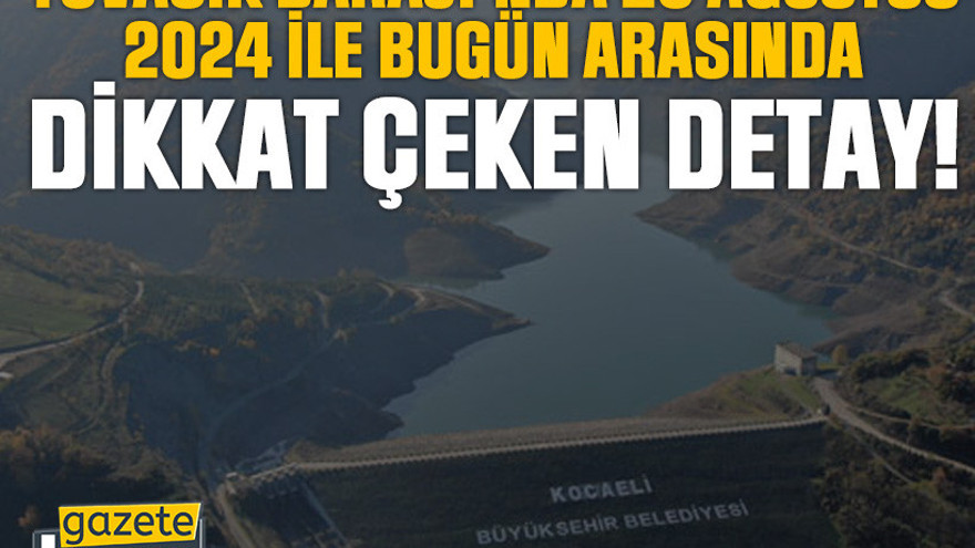 Yuvacık Barajı’nda 26 Ağustos 2024 ile bugün arasında dikkat çeken detay!