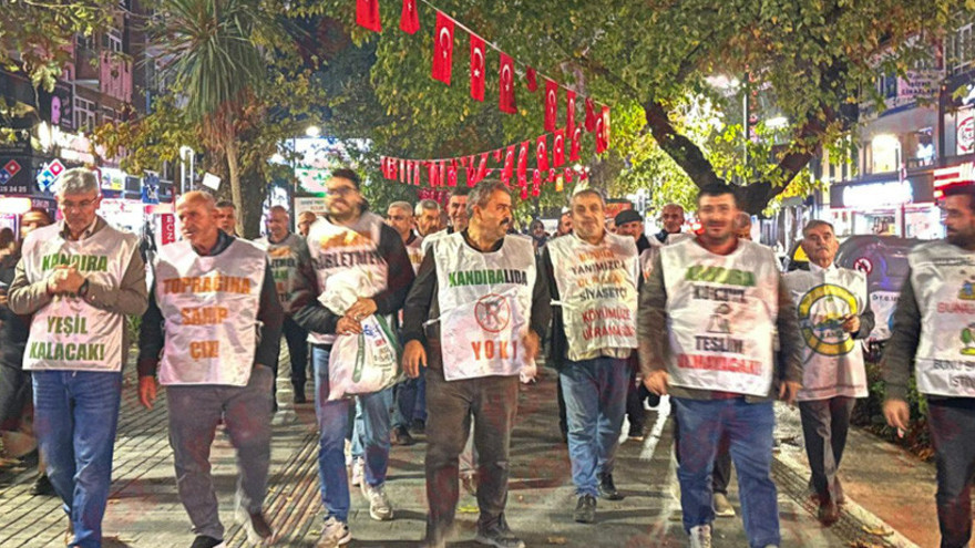 Slogansız pankartsız. İzmit’te Kandıralılar eylem yaptı!